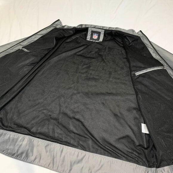 Raiders NFL Jacket G-III Windbreaker XL Gray Full Zip Lightweight Mesh Lined - Picture 8 of 13